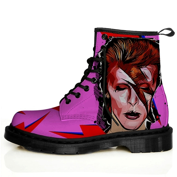 Unisex David Bowie combat boots - Picture 1 of 1